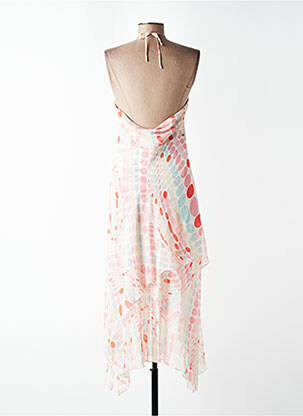 Robe longue tissage crêpe fines bretelles beige ZARA femme