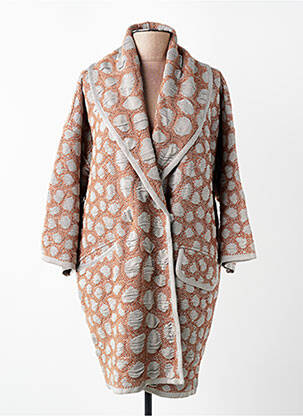 Manteau long fermeture pressionnée sans capuche marron MISSONI femme
