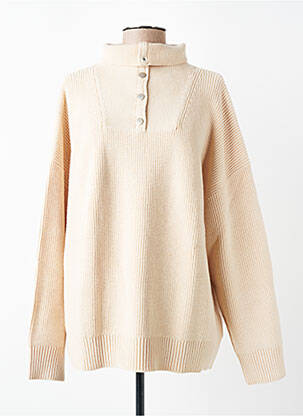 Pull col roulé stretch manches longues beige PARFOIS femme