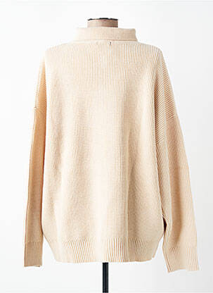 Pull col roulé stretch manches longues beige PARFOIS femme