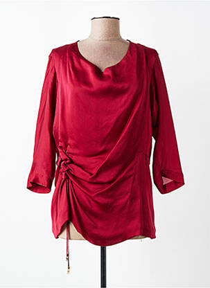 Top coupe fluide manches 3/4 rouge MARITHE & FRANCOIS GIRBAUD femme