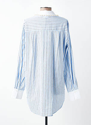 Tunique manches longues col chemisier bleu CULTURE femme
