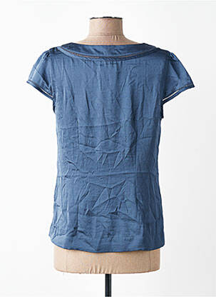 Top coupe fluide manches courtes bleu H&M femme