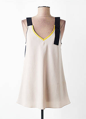 Top coupe fluide sans manche beige PENNYBLACK femme