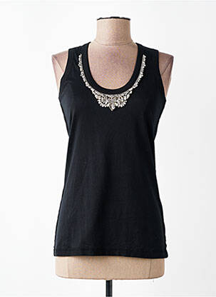 Top tissage jersey sans manche noir DOLCE & GABBANA femme