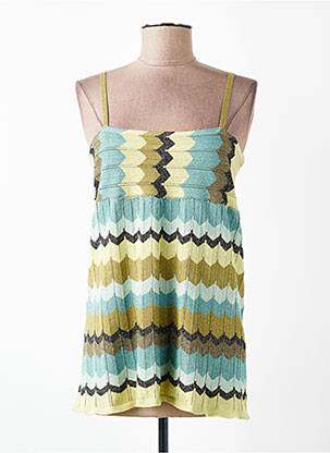 Top stretch fines bretelles vert H&M femme