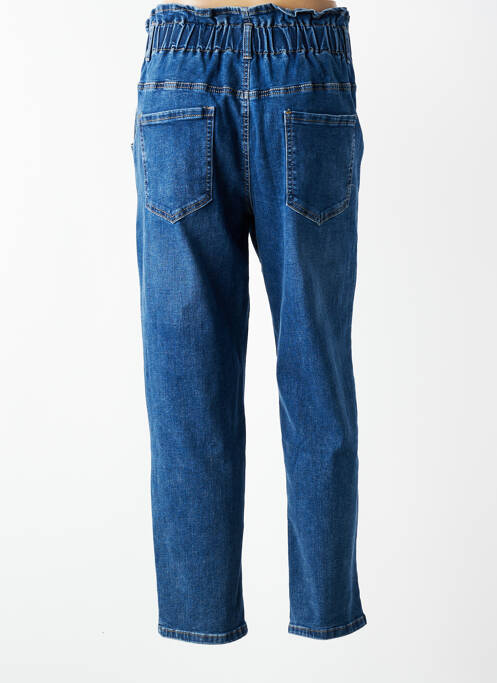 Jeans coupe slim stretch taille haute bleu LD STYLE femme