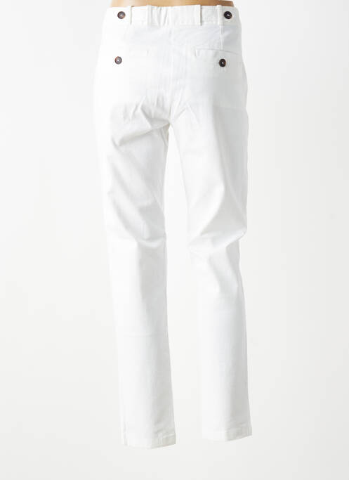 Pantalon chino tissage popeline taille normale blanc CAROLL femme
