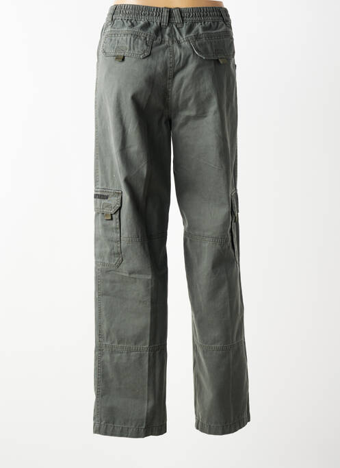 Pantalon cargo coupe droite taille élastique gris HT (HERE&THERE) fille