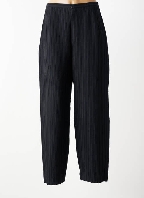 Pantalon droit taille à pinces taille haute noir INDIES femme
