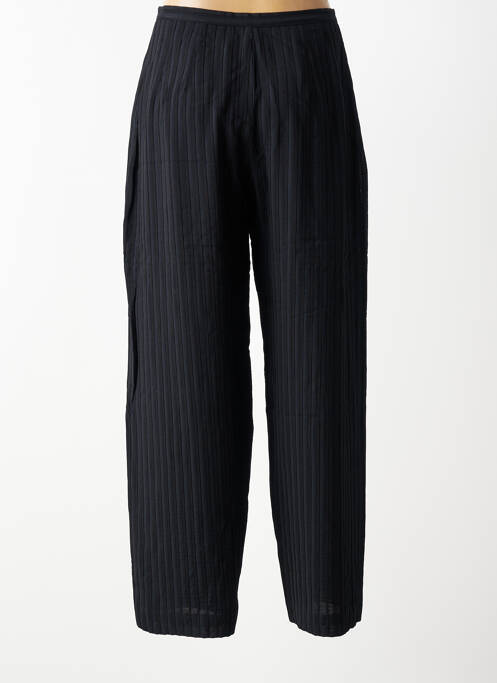 Pantalon droit taille à pinces taille haute noir INDIES femme