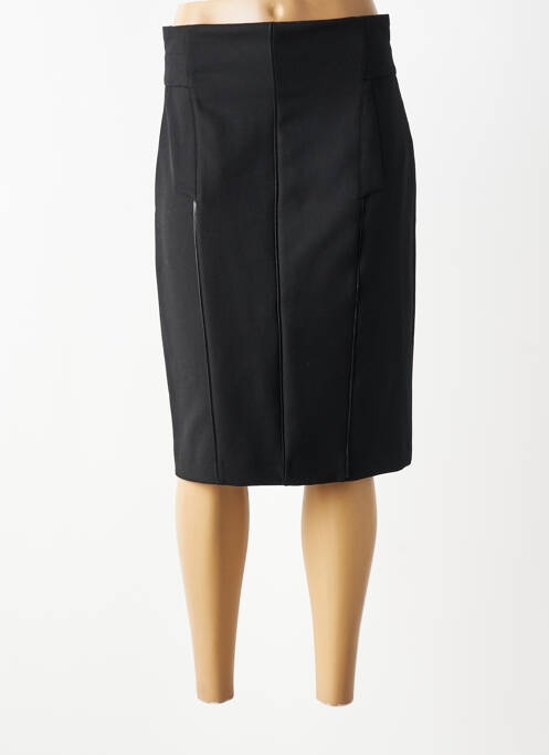 Jupe mi-longue taille haute noir ZARA femme