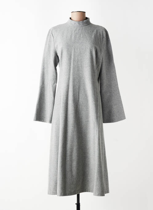 Robe longue manches longues manches longues gris ZARA femme