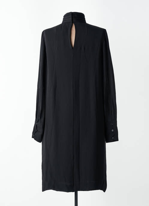 Robe mi-longue coupe fluide manches longues noir CHLOE femme