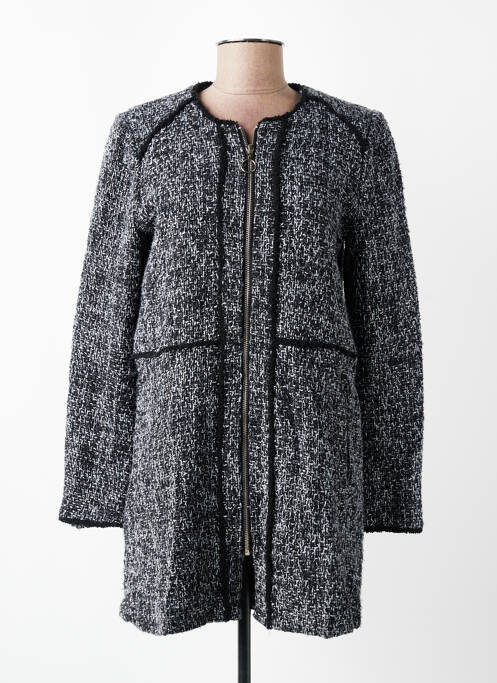 Manteau long coupe cintrée sans capuche gris JW PEI femme