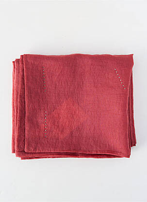 Foulard effet matière satinée rouge HELENA SOREL femme