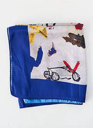 Foulard effet matière satinée bleu PENNYBLACK femme