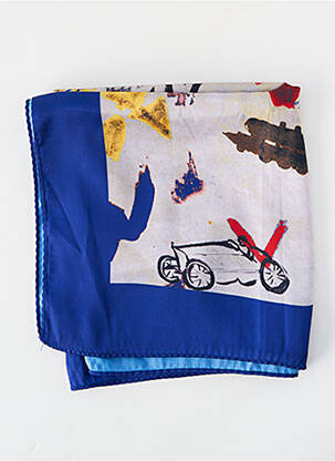 Foulard effet matière satinée bleu PENNYBLACK femme