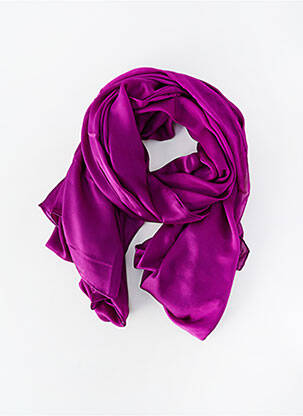 Foulard effet matière satinée violet BASILE femme