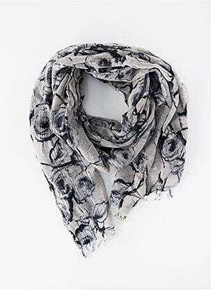Foulard finition franges gris PENNYBLACK femme