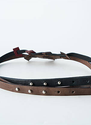 Ceinture fermeture pointe poinçonnée marron MARITHE & FRANCOIS GIRBAUD femme