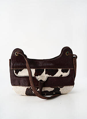 Sac poignée 1 anse de portée forme rectangulaire marron ZARA femme
