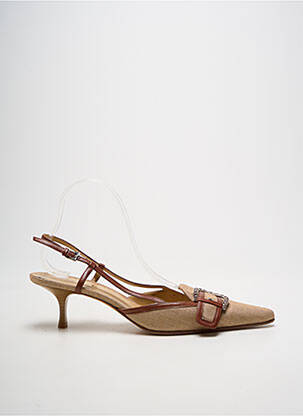 Sandales/nu pieds talon aiguille talon de 4 à 6cm marron IVOIRE femme