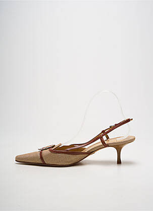 Sandales/nu pieds talon aiguille talon de 4 à 6cm marron IVOIRE femme
