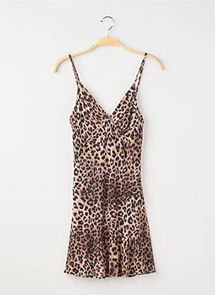 Robe mi-longue sans manche sans manche marron PULL & BEAR femme