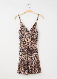 Robe mi-longue sans manche sans manche marron PULL & BEAR femme