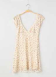 Robe courte manches courtes manches courtes beige PULL & BEAR femme