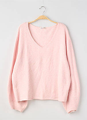 Pull coupe droite manches longues rose PULL & BEAR femme