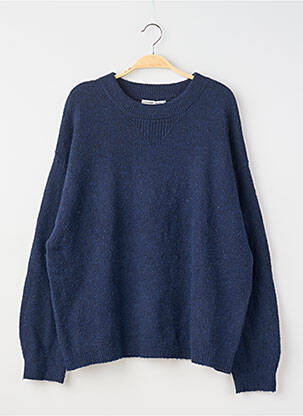 Pull coupe droite manches longues bleu PULL & BEAR femme
