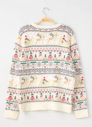 Pull coupe droite manches longues beige TISSAÏA femme