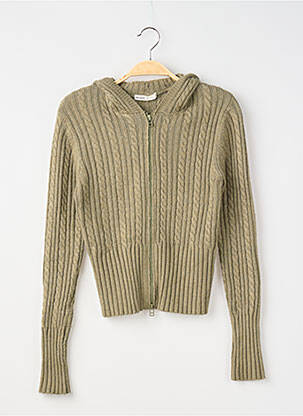 Gilet manches longues coupe cintrée vert PULL & BEAR femme
