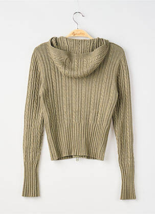 Gilet manches longues coupe cintrée vert PULL & BEAR femme