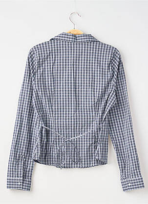 Chemisier coupe cintrée manches longues bleu HOLLISTER femme