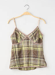 Top manches bretelles ajustables fines bretelles marron CACHE CACHE femme