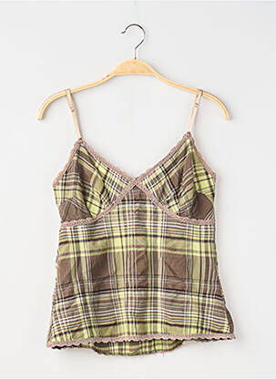 Top manches bretelles ajustables fines bretelles marron CACHE CACHE femme
