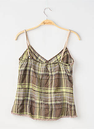 Top manches bretelles ajustables fines bretelles marron CACHE CACHE femme
