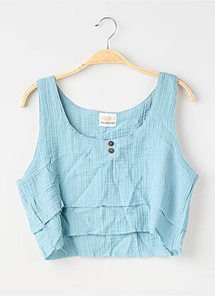 Top sans manche sans manche bleu MACRASPIRIT femme