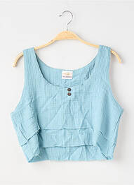 Top sans manche sans manche bleu MACRASPIRIT femme