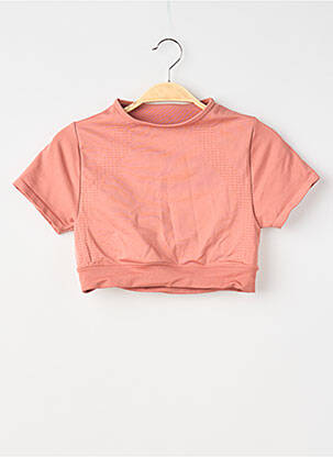 Top stretch manches courtes orange ETAM femme