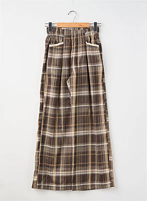 Pantalon large poches taille normale marron PEACE N'LOVE femme