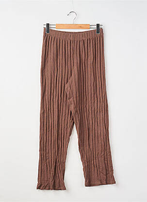 Pantalon droit taille élastique taille normale marron NÉNÉS femme