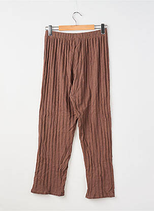 Pantalon droit taille élastique taille normale marron NÉNÉS femme
