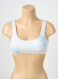 Haut de maillot de bain bretelles élastiquées brassieres beige INES DUHARD X BALIBREEZE femme