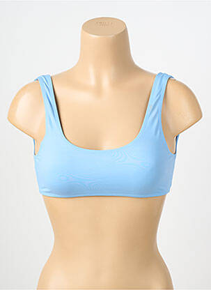 Haut de maillot de bain stretch brassieres bleu INES DUHARD X BALIBREEZE femme
