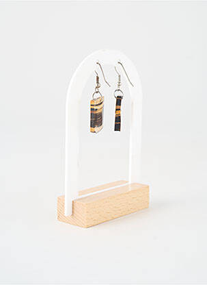 Boucles d’oreilles matériaux métal marron SANS MARQUE femme