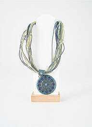 Collier matériaux métal bleu SANS MARQUE femme